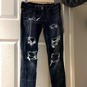 American eagle ripped jeans, size 3